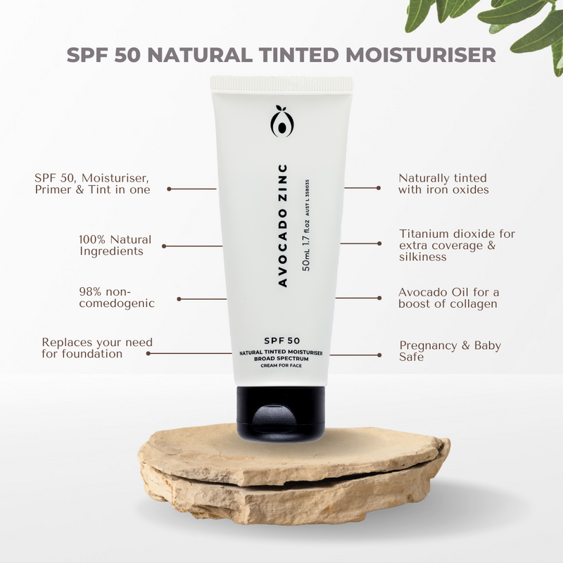 AVOCADO ZINC 天然防曬飾底潤膚乳 Natural Tinted Moisturiser SPF50 Broad Spectrum